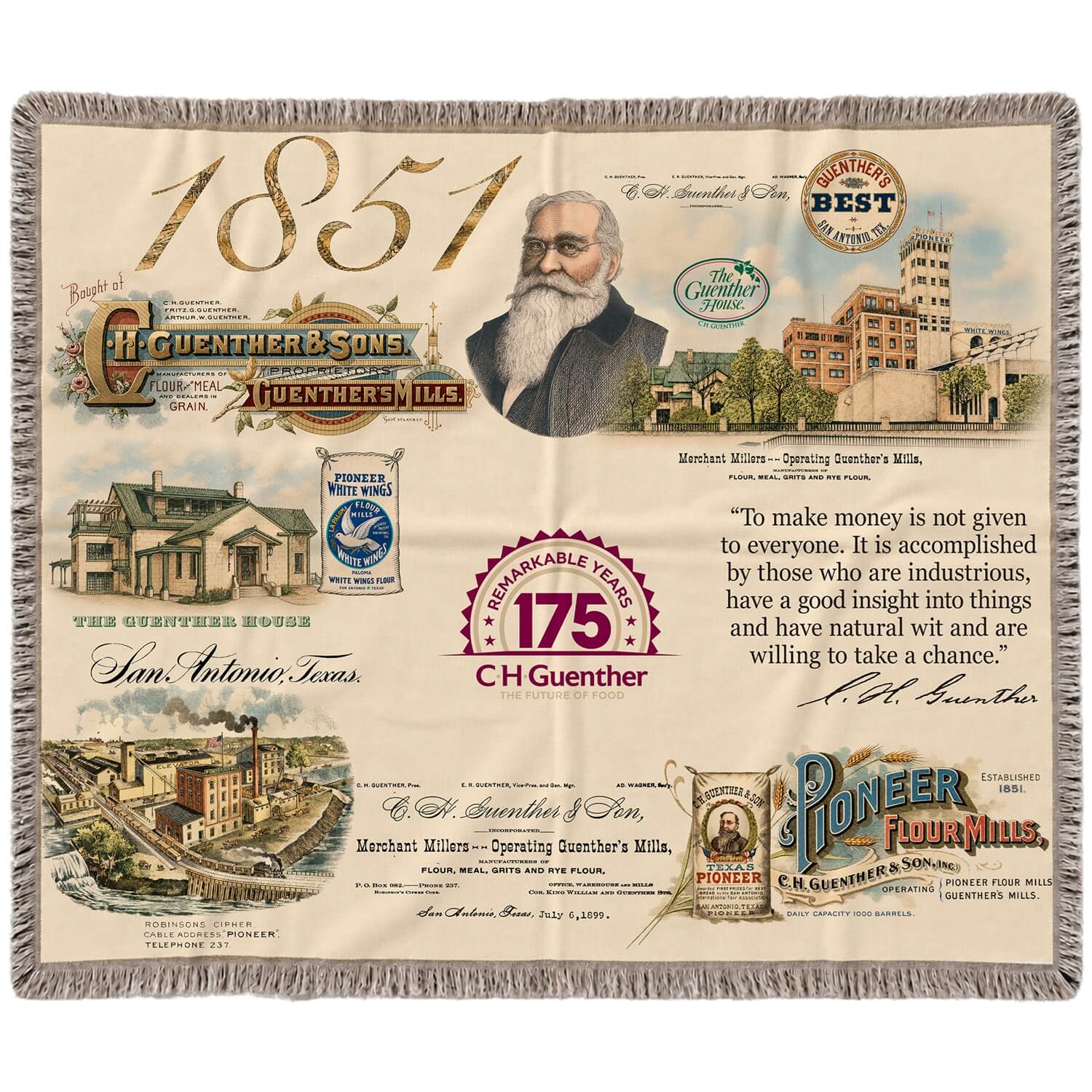 CHG 175th Anniversary Collage Throw